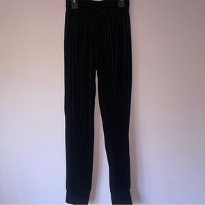 ARIA S Black Velvet Joggers Pull On